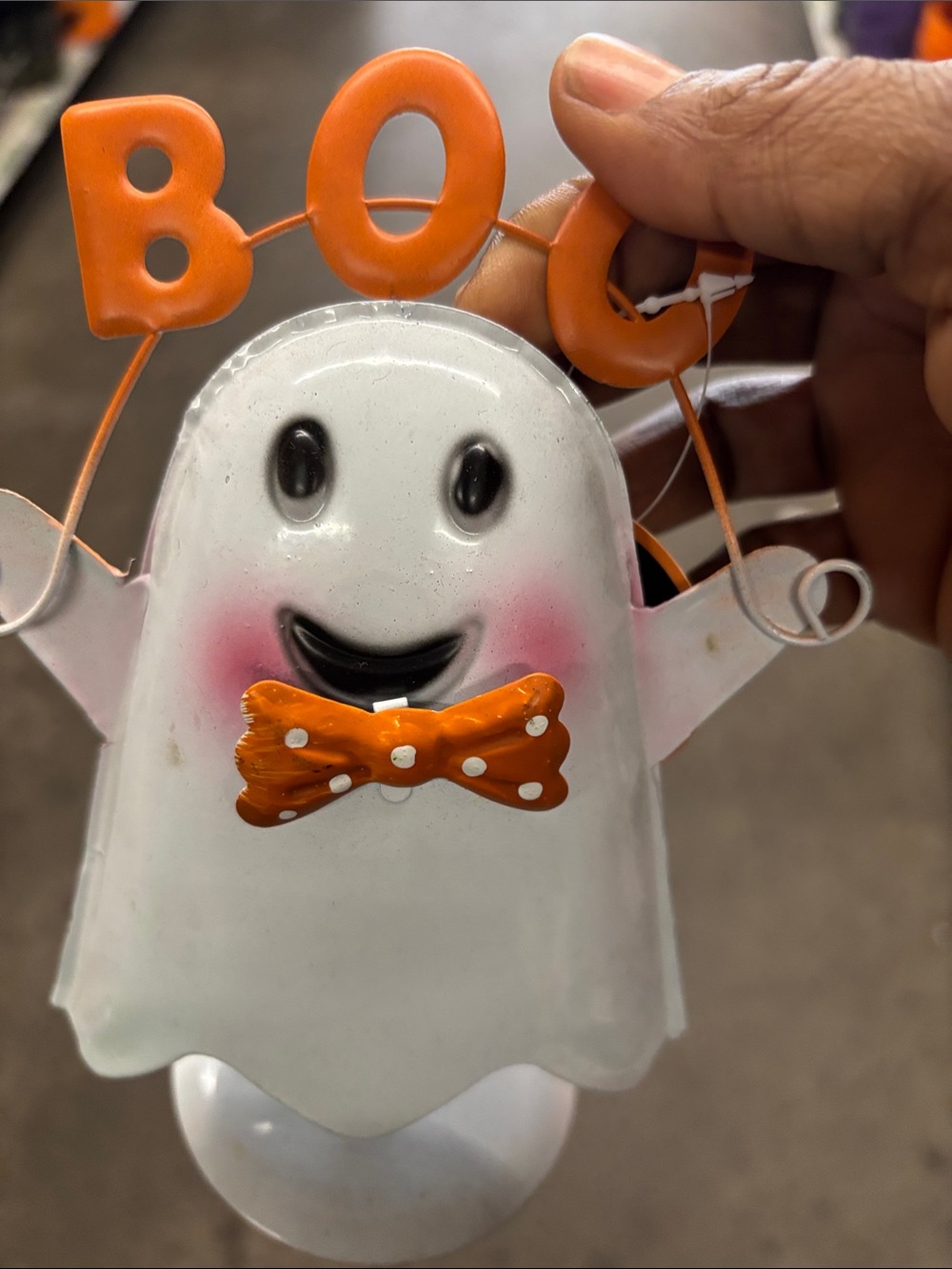 Halloween Ghost Tabletop Decor - White and Orange
